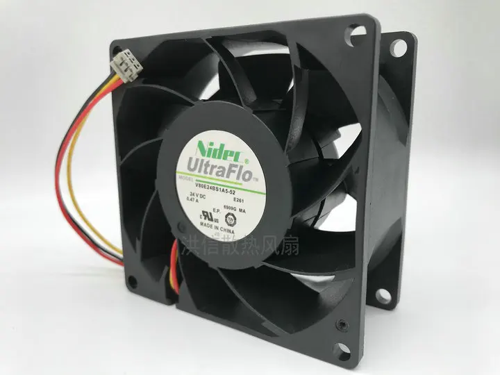 Ventilador Schneider Nidec v80e24bs1a5-52 24V 0.47a ultreflo 8cm, nuevo, envío gratis