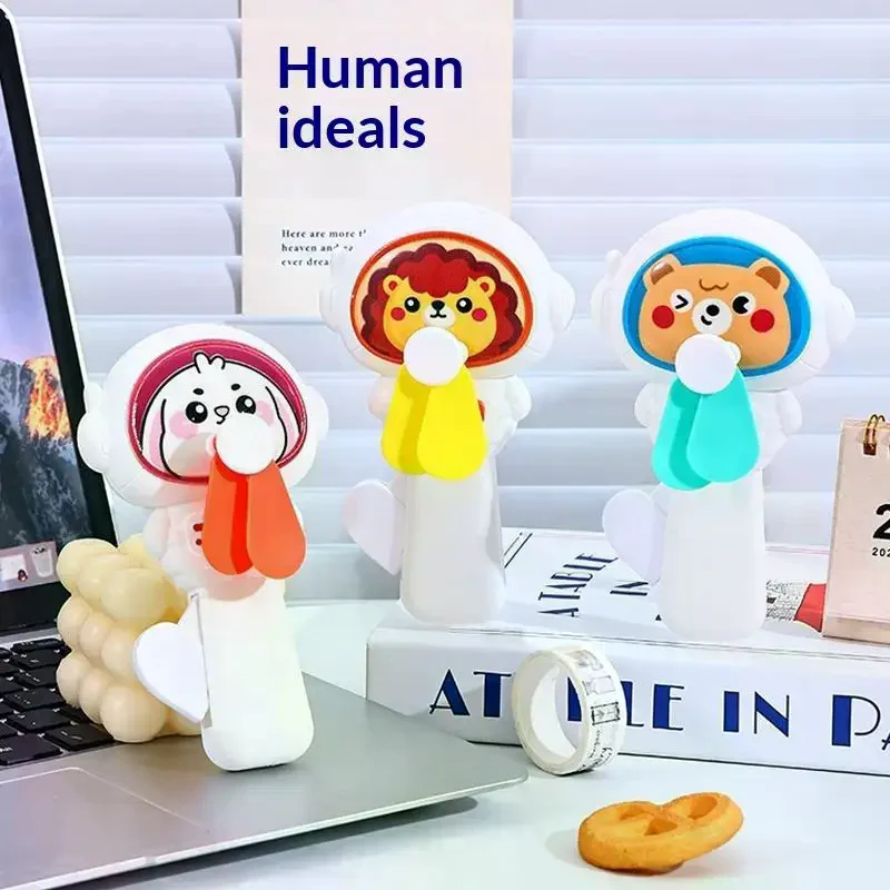 Random 1Pcs Mini Fan Cartoon Cute Ice Cream Cookies Mini Summer Portable Hand Pressure Fan Toys For Kids Adult Birthday Gift