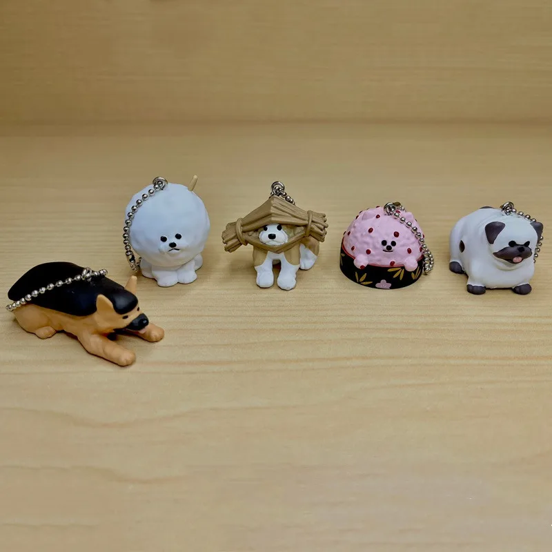 QUALIA Original Gashapon Figure Capsule Toy Keychain Kawaii Dessert Dog Food Mould Cute Miniatures Creative Gift