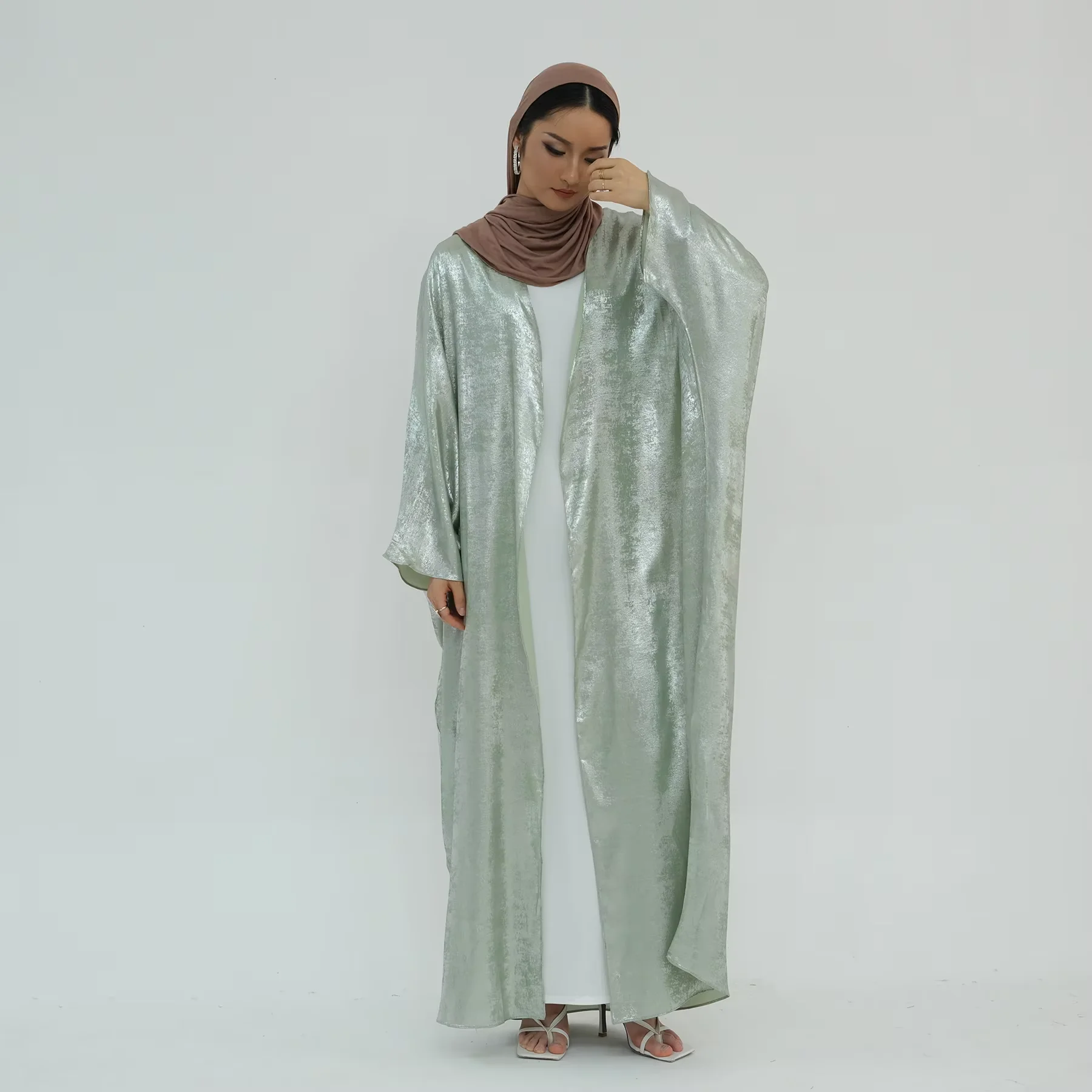 Femme Musulman Jalabiya Ramadan Abayas pour femmes Robe musulmane Kimono Cardigan dubaï turquie caftan Kebaya Robe Marocain Caftan