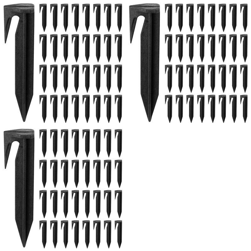 DT15 Garden Lawn Mower Pegs 300PCS Environment-Friendly Ground Pegs for Laying Boundary Cables Quick Installation Accessories