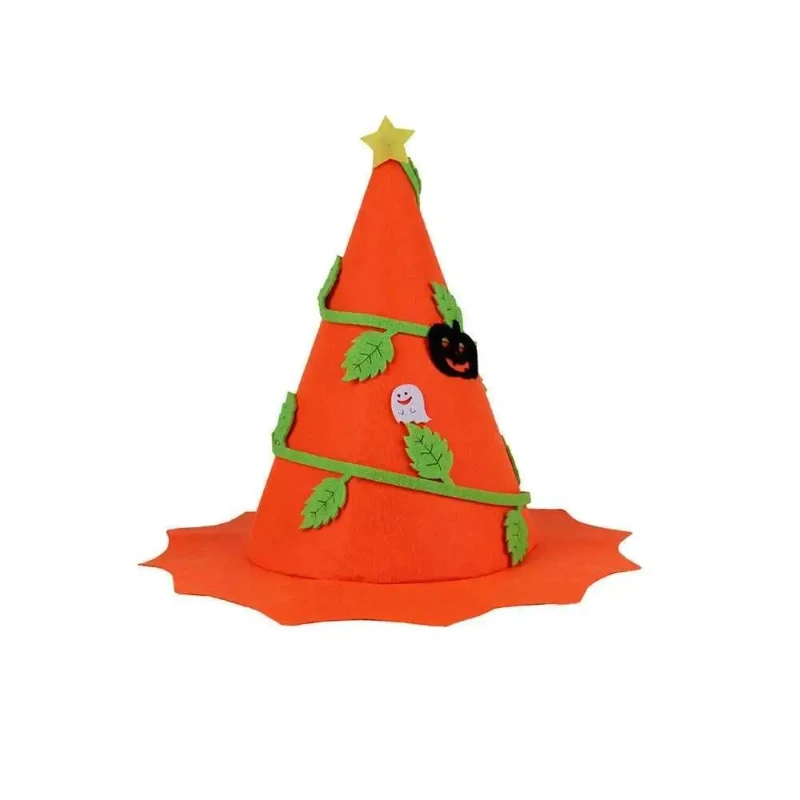 Green Orange Pumpkin Witch Costumes for Girls Halloween Fancy Tutu Dress with Hat Broom Children Carnival Party Disguise Outfit