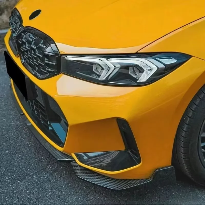 Car Front Bumper Splitter Lip Spoiler body kit Tuning For BMW 3 Series 2022-2024 G20 G21 M-Sport 320i 325i 330i 320d M340i LCI