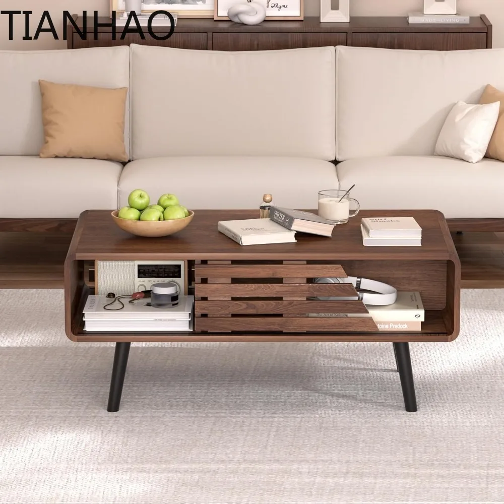 Mid Century Modern Coffee Table - Coffee Table for Living Room, 39.4