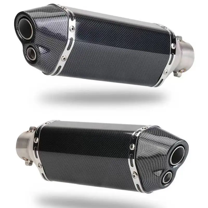 High Quality 51-61mm Carbon Fiber Exhaust,Motorcycle Exhaust Pipe,Stainless Steel and Carbon Fiber for honda integra 750 triumph