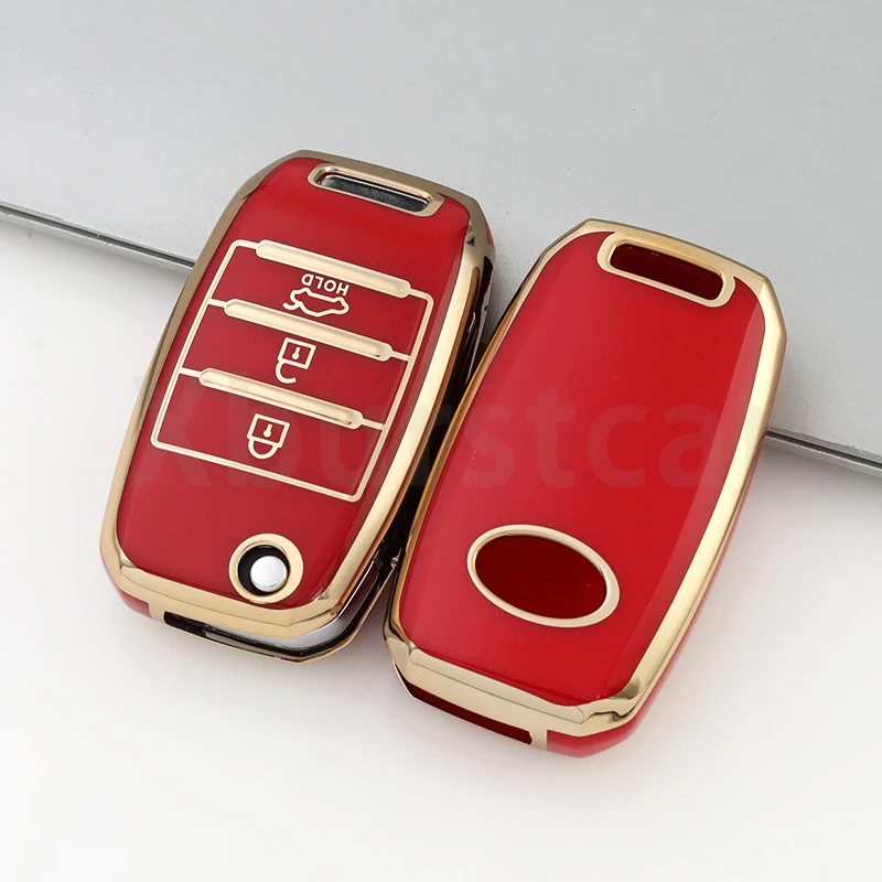 3/4 Buttons TPU Car Key Case For Kia Rio 3 K2 Ceed Cerato K3 Sportage 4 Picanto K5 Optima Sorento Forte Stinger 2017 2018