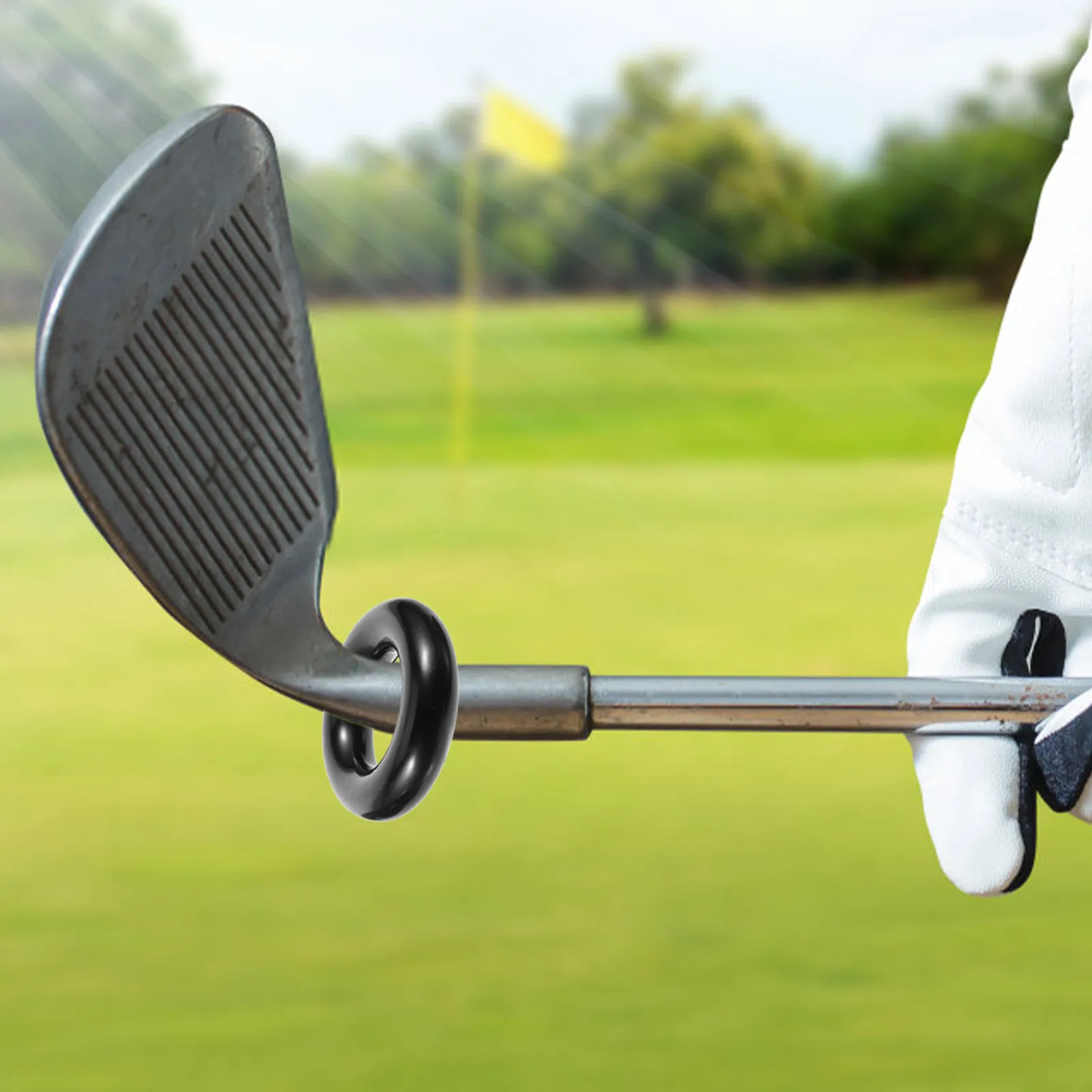 

4Pcs Iron Golf Training Ring Swing Balance Enhancer Portable Golfing Practice Tool Strength and Flexibility Builder Weighted