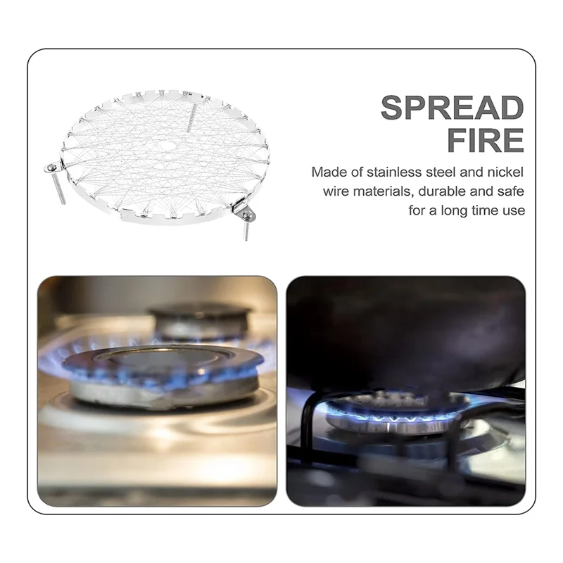 

Y42A-Metal Brackets Gas Stove Diffuser Stainless Steel Mesh Diffuser Plate Heat Spreader Induction Diffuser Spare Parts
