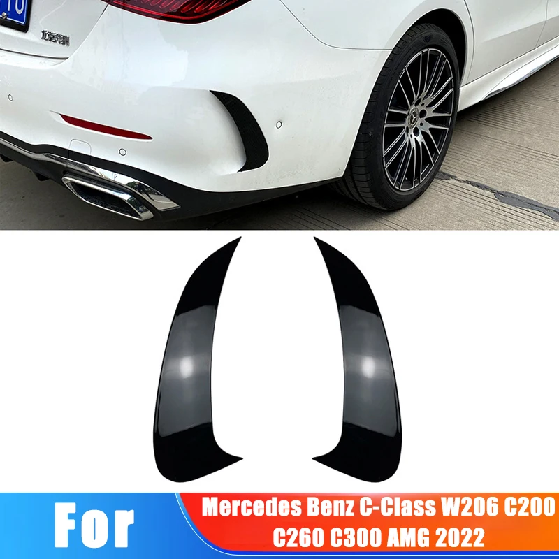 

Для Mercedes Benz C-Class W206 C200 C260 C300 AMG 2022, задний бампер, объемный воздуховыпускной отверстие, хвостовой нож, автомобильные наклейки