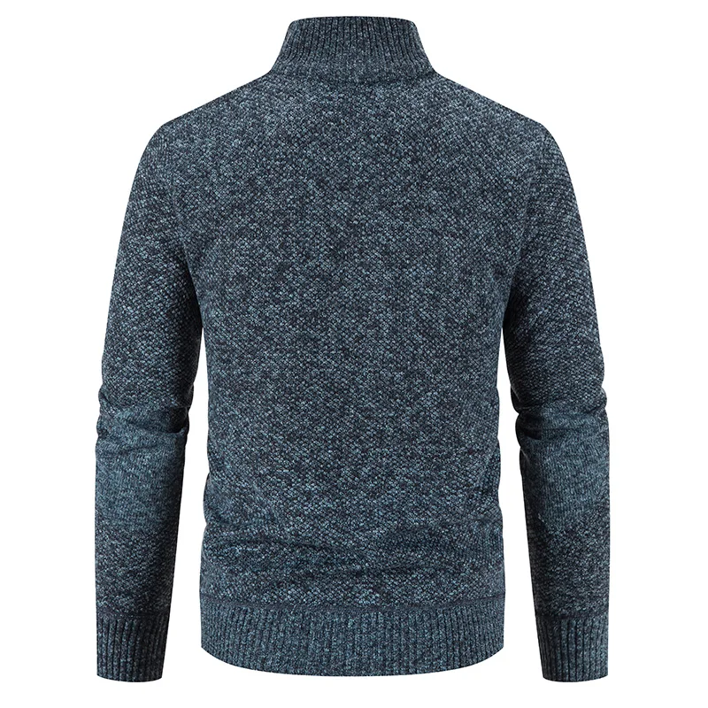 Men\'s Knit Jacket Super Soft Sweater Cadigan Zipper Up Winter Thickened Warm Jumper Smart Casual Clothing Homme Cold Overcoat