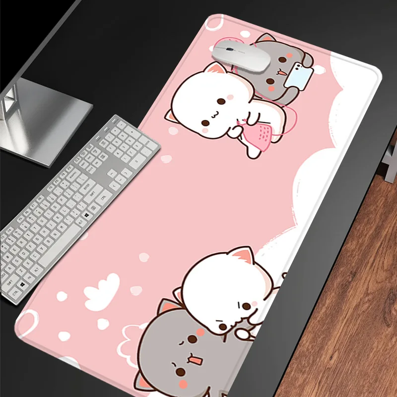 

Коврик для мыши Kawaii Pink Cat, милый игровой коврик для мыши, подарок для женщин, розовые настольные аксессуары, идеально подходит для ноутбуков и настольных компьютеров