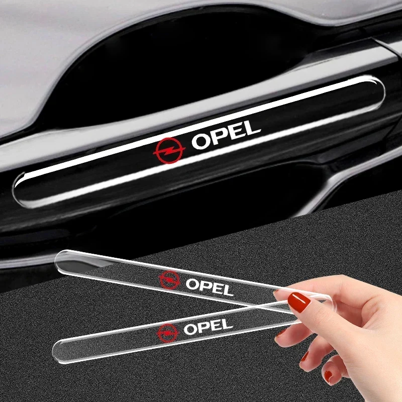 4PCS Car Door Edge Transparent Anti Scratch Protection Strips For Opel Astra Insignia Corsa Zafira Meriva Mokka Vivaro Vectra