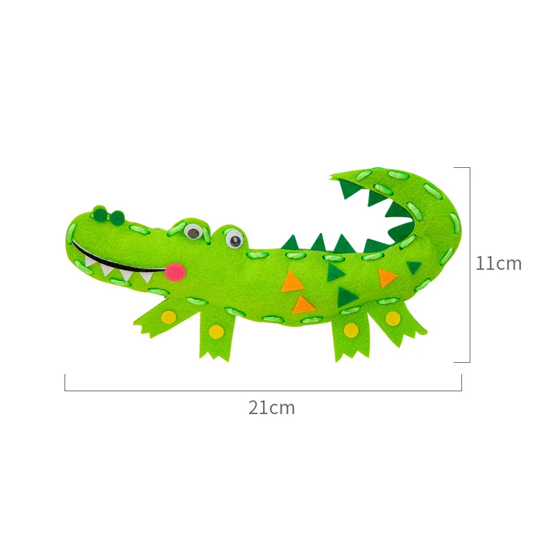 Kit de costura de animais de desenho animado 3d para iniciantes, crianças, artesanato, 8 projetos fáceis de diy, bonecos de animais de pelúcia, brinquedos rosqueados para crianças