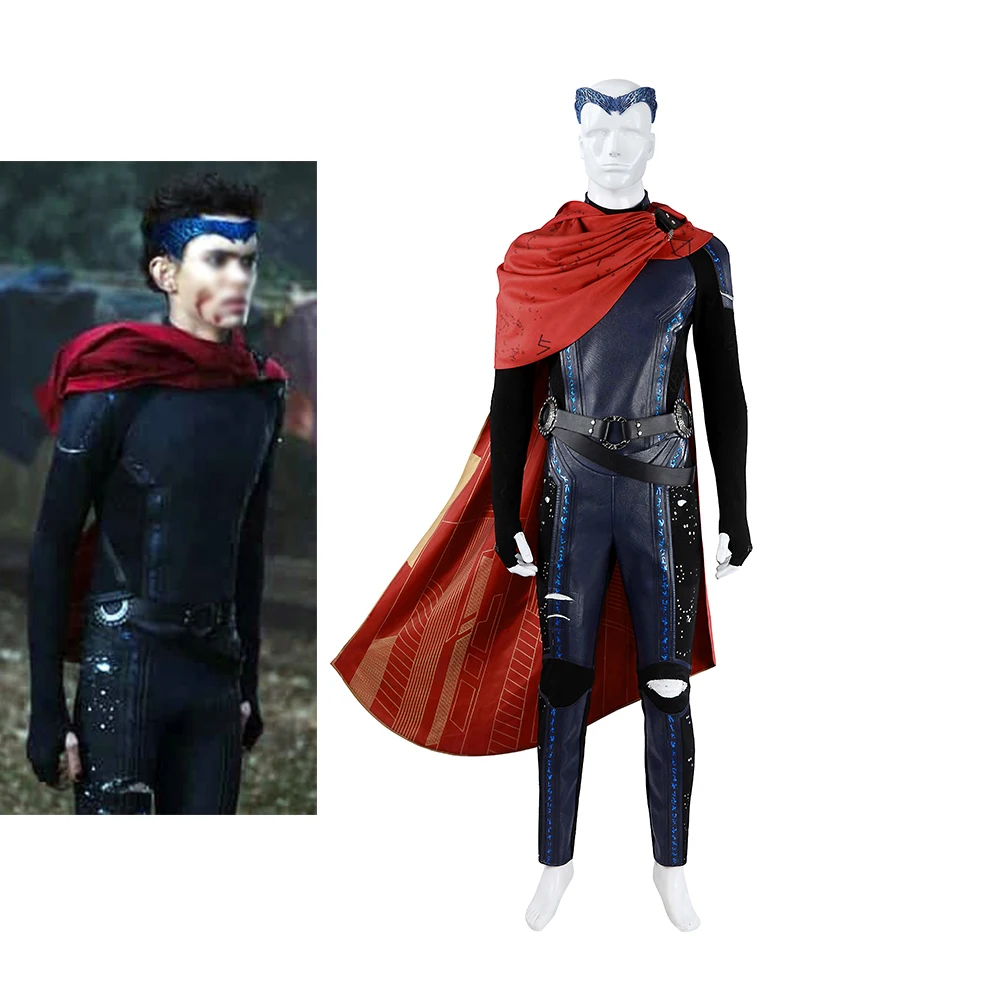 

Agatha Cosplay William Kaplan Costume For Men Fancy Combat Uniform with Cloak Full Set Halloween Party Superhero Battle Suit