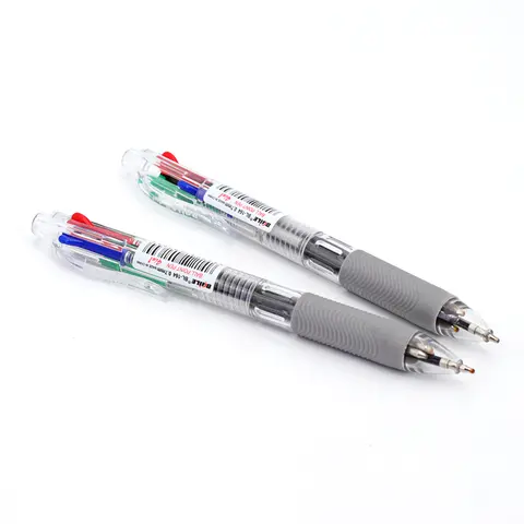 1/3 st kreativa transparenta 4-i-1 flerfärgade kulspetspennor 0,7 mm 4-färgs refills för skola, kontor, skrivmaterial 12 best sales 4-i-1-penna - №2