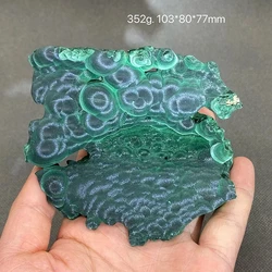 100% natural malachite (light irradiation shows aperture) original stone mineral specimen healing crystal.