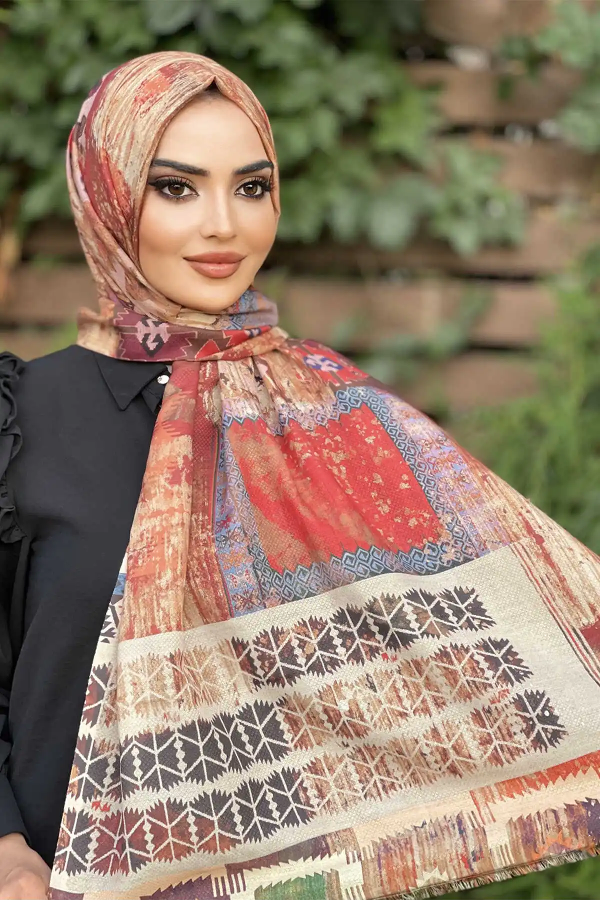 Cotton Pattern Shawl E- -Winter Autumn 2021 Muslim Women Hijab headscarf islamic Turkey