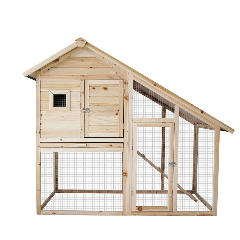 Friendly Small Animals House Outdoor Wooden Rabbit Cage with Iron Mesh