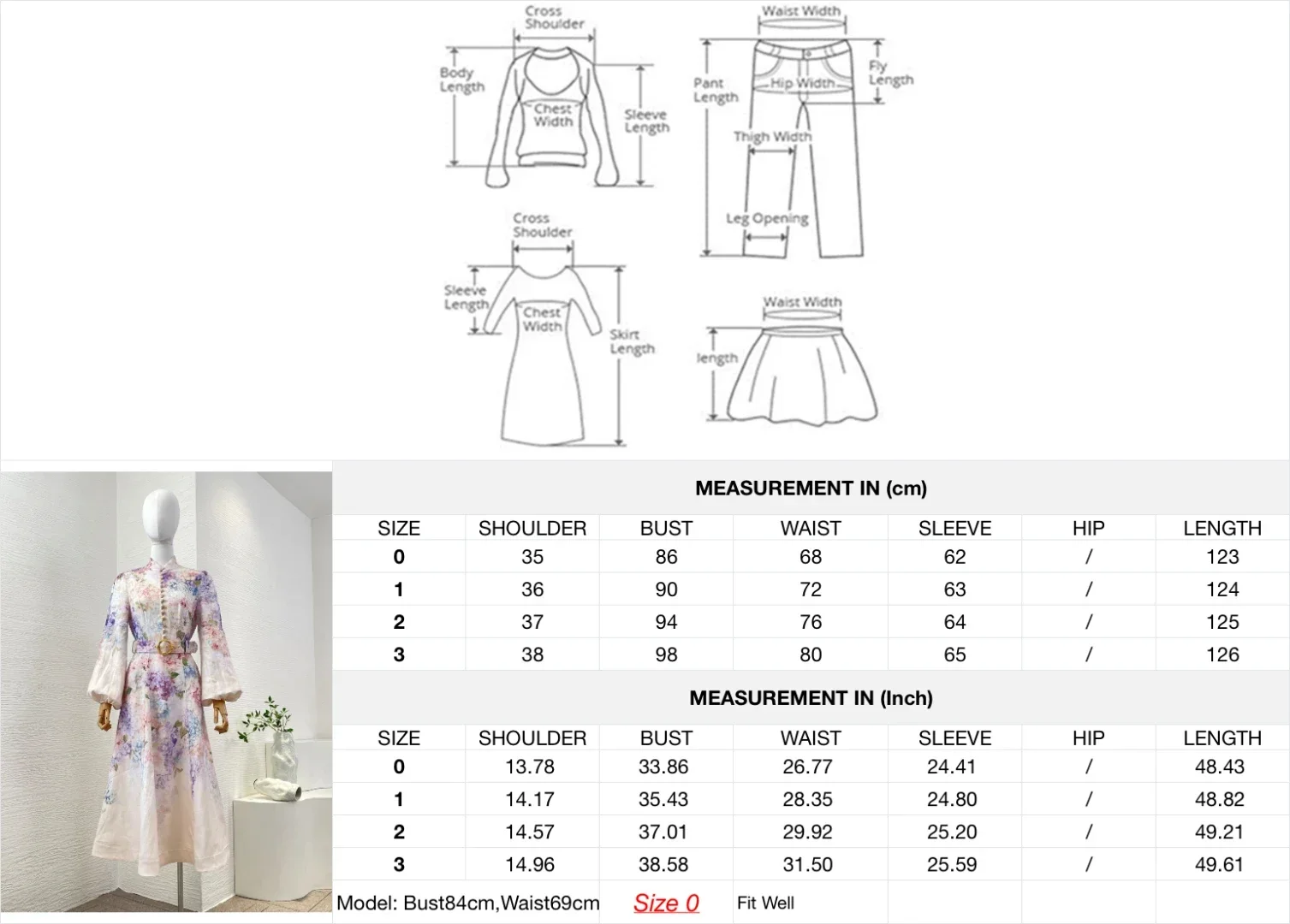 2025 New Spring High Quality Linen Multi Color Floral Print Long Sleeve Stand Collar Midi Dress for Women