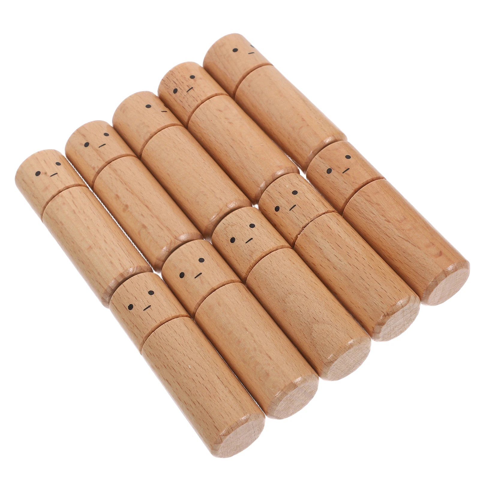 

10pcs Wooden Peg Unpainted Natural Wood Figurines For Diy Painting Crafts Mini Wooden For Kids Adults Creative