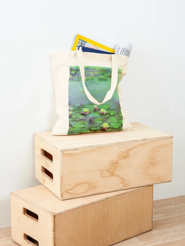 زنابق الماء مونيه (1914-1917) حقيبة حمل كيس صب فام حقيبة يد المرأة حقيبة حمل حقيبة قماش #4