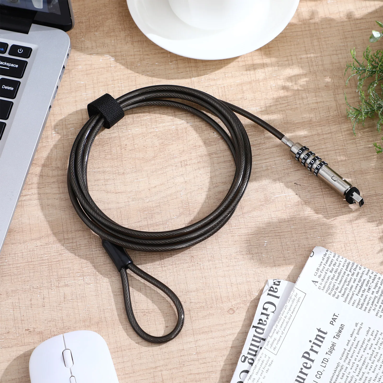 Laptop Computer Numeric Password Alloy Lock Portable Adjustable Length Anti Theft Security Cable USB Interface Lock