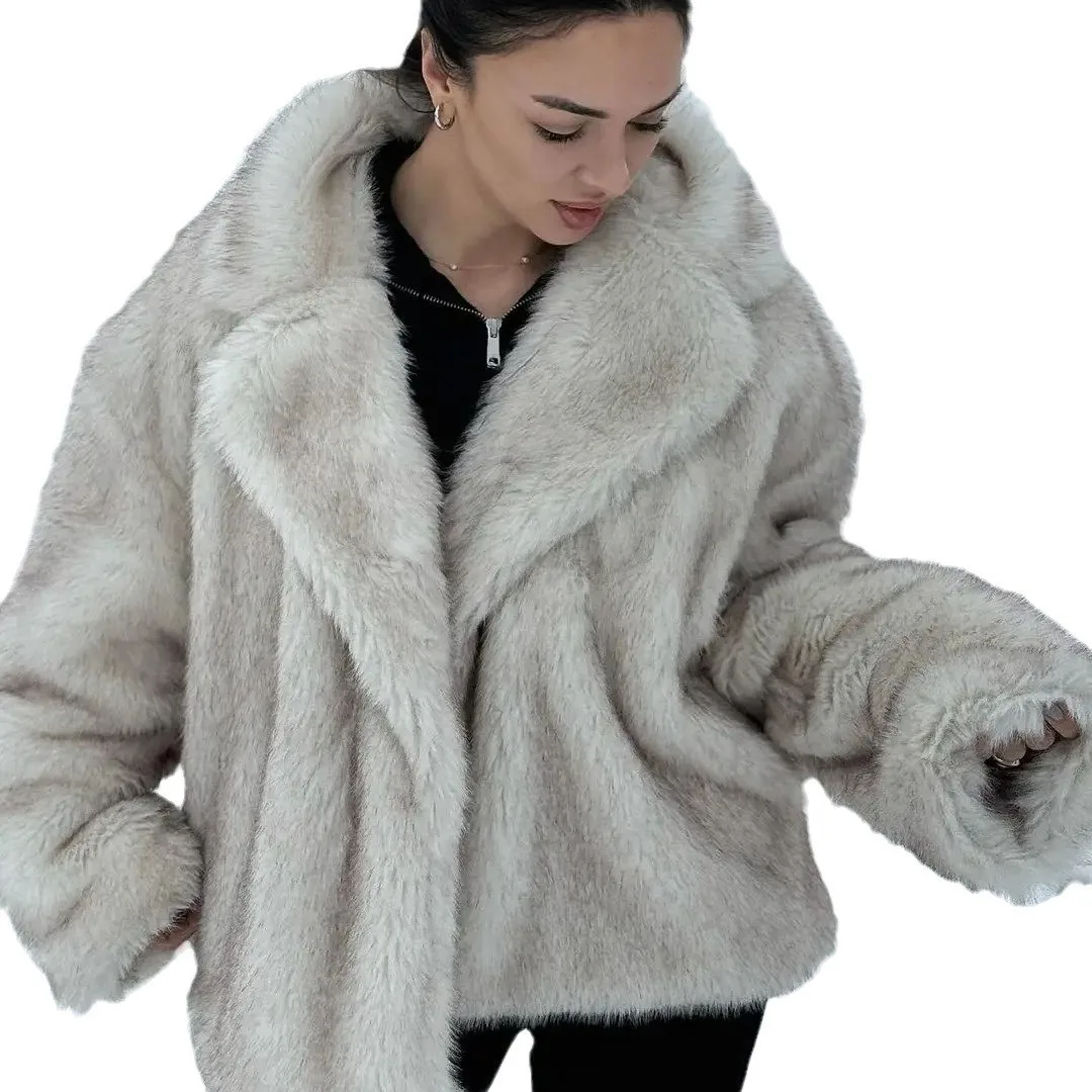 Polo Collar No Hood Coat Regular Length Elegant Commuter with Long Sleeve Coats Autumn Flare Sleeve Urban Style Women Jacket