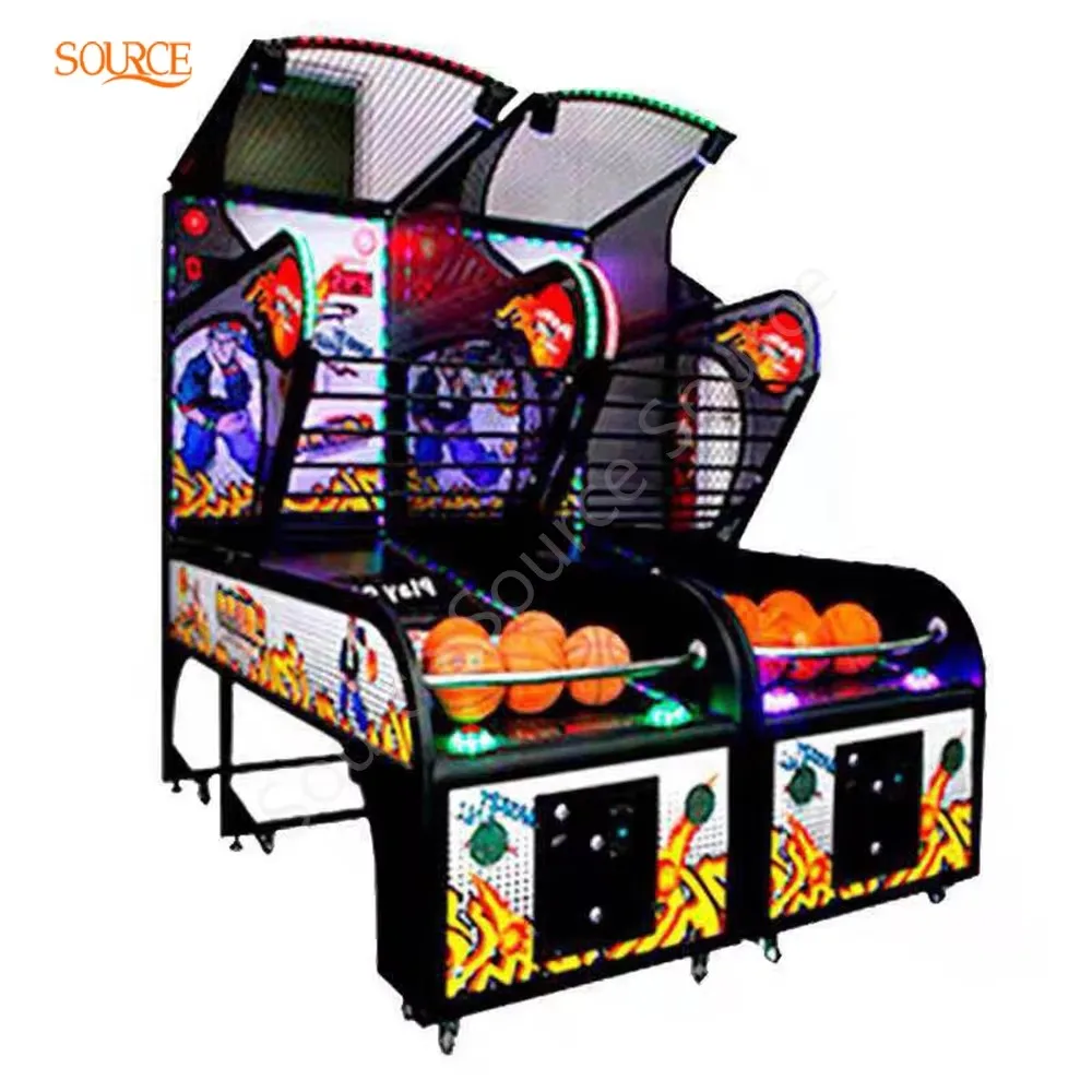 Jeu de basket-ball d'arcade de tir de sport d'intérieur, à pièces pour les centres de jeu de course, nouveau design