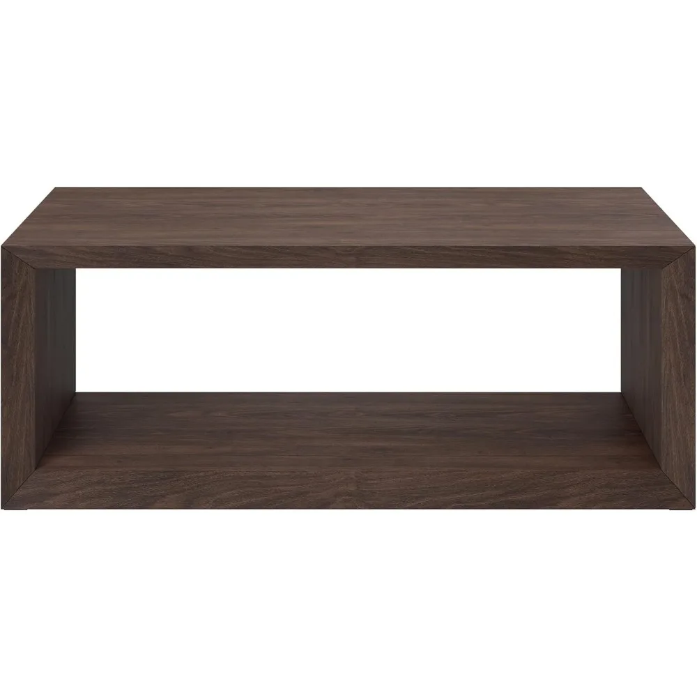 Henn&Hart Table basse rectangulaire marron aulne 48 pouces : solution de style multi-espace