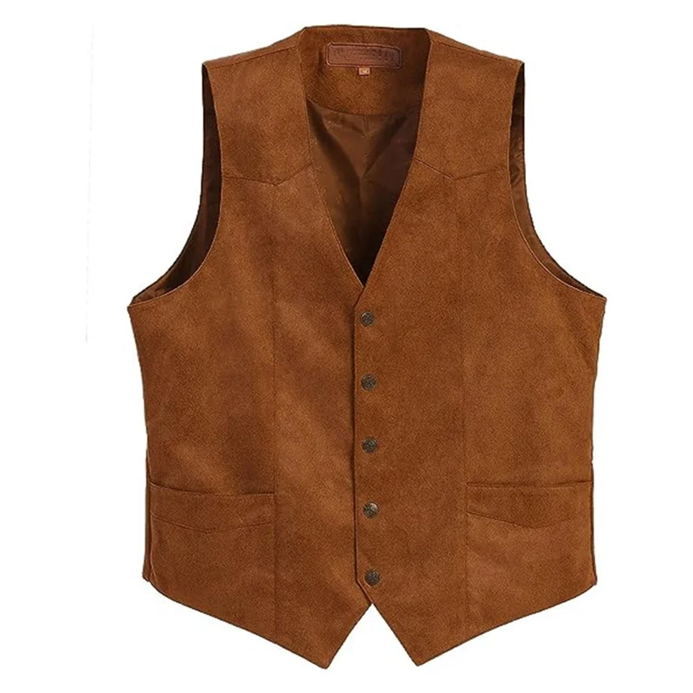 Retro Waistcoat For Men Slim Single Breasted Suit Vest Vintage Fashion Wedding Business Sleeveless Classic Colors