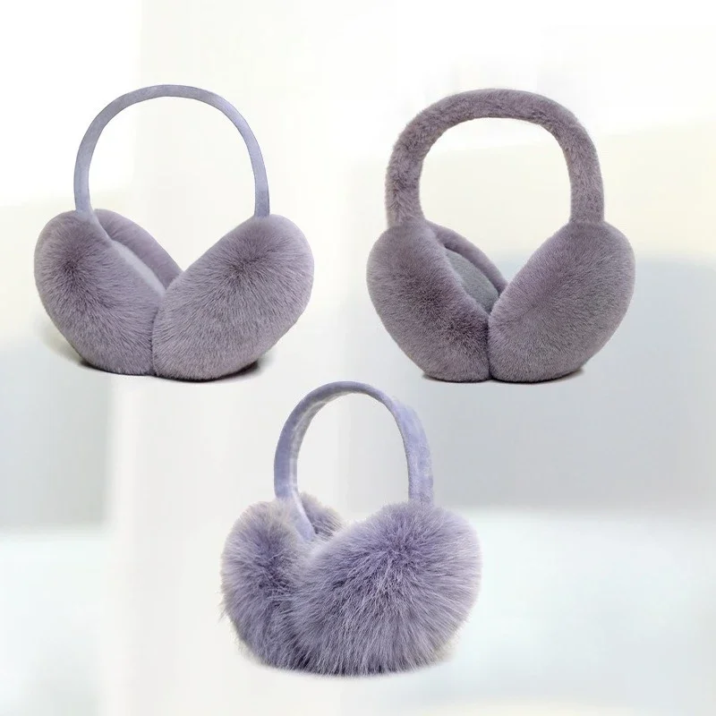 Coppe per le orecchie da donna in inverno simpatico peluche invernale caldo sacchetto per le orecchie antigelo cappello per l'orecchio protezione per le orecchie artefatto pieghevole