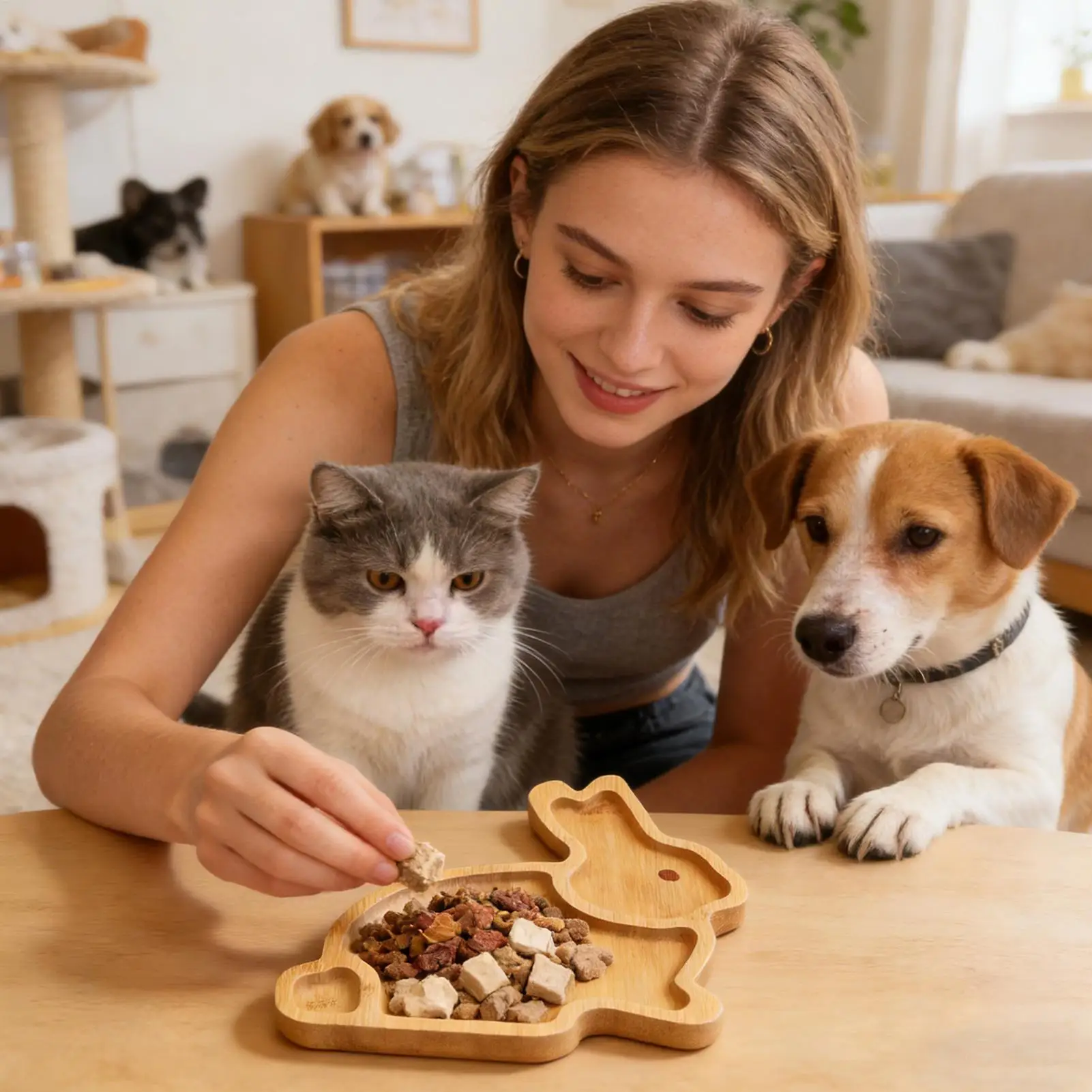 

Пасхальный сервировочный поднос в виде милого кролика с морковью, доска для закусок, блюдо для подачи еды, десертов, печенья, тортов