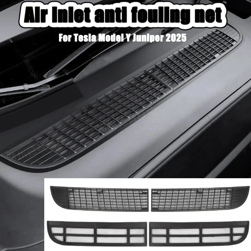 For Tesla Model YL Y Juniper Insect-proof Net Car Front Trunk Air-conditioning Cover Intake Grille Clean Air Inlet Protective