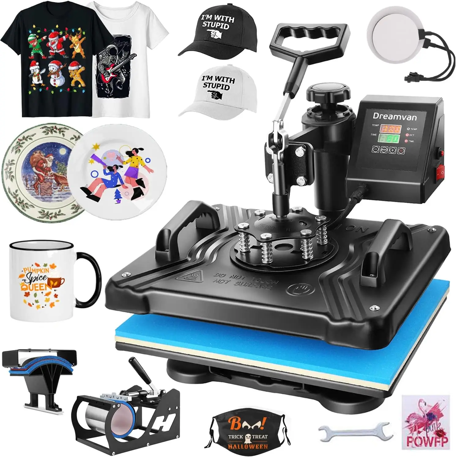 Heat Press,5 in 1 Multifunctional Tshirt Printing Machine 15