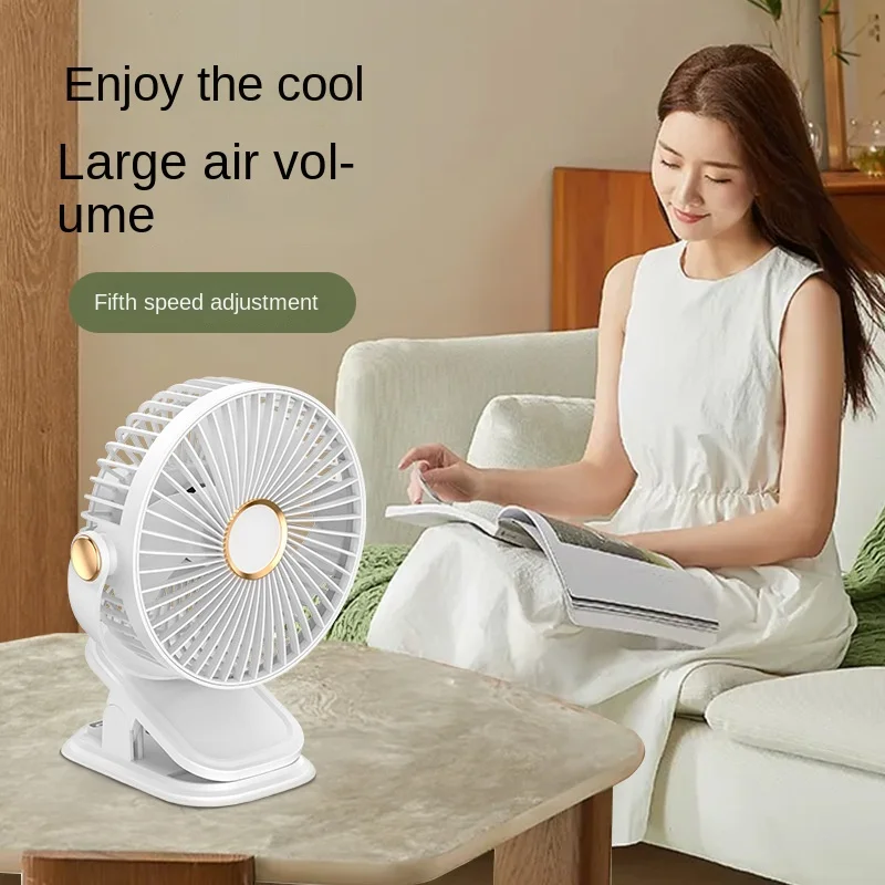 Multi-Function USB Clip Fan, Pequena Luz Noturna, Circulação de Ar, Desktop, Dormitório, Grande, Elétrico, Parede, Vento, Pode Ser Pendurado