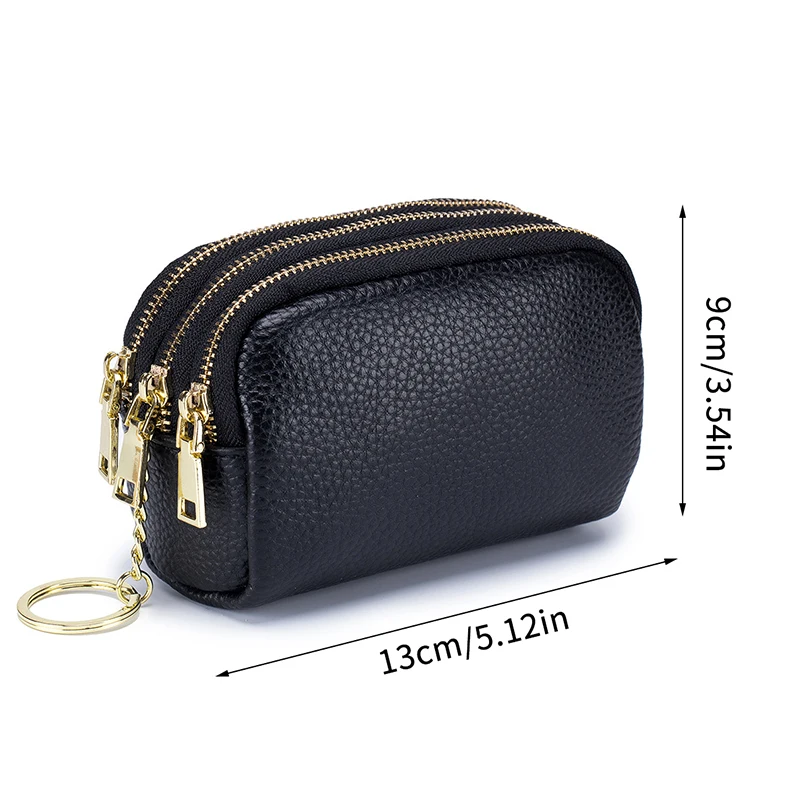 

Portable Wallet High Quality Leather Womens Pocket Wallet with Zipper Coin Money Holder Mini Purse Small Card Organizer