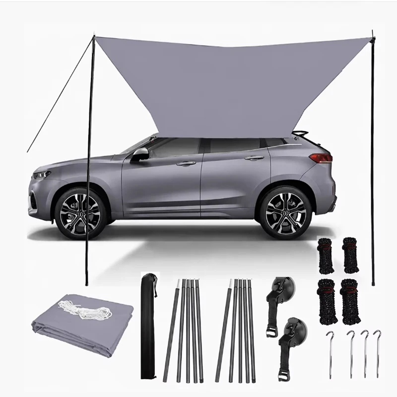 Outdoor Camping Car Side Awning Waterproof Oxford Fabric Sun Shade Sail Multi Color Roof Shelter