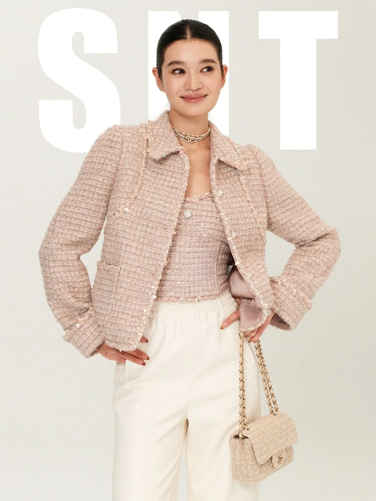 

Dry Mermaid Princ Woolen Circle Yarn Outerwear Top Women's Ele Sle Faion Set Autumn Winter Spring Season Adult