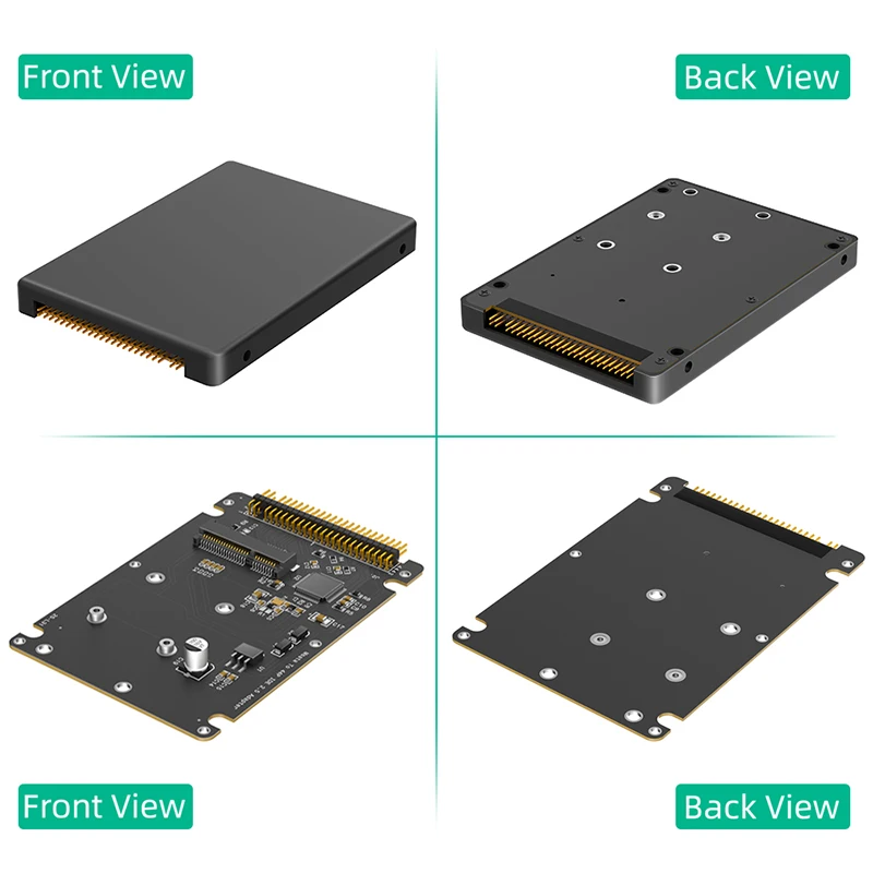 mSATA SSD To 2.5 Inch 44‑Pin IDE PATA Adapter Card With Plastic Enclosure mSATA SSD To PATA IDE Hard Disk Convert For Old Laptop