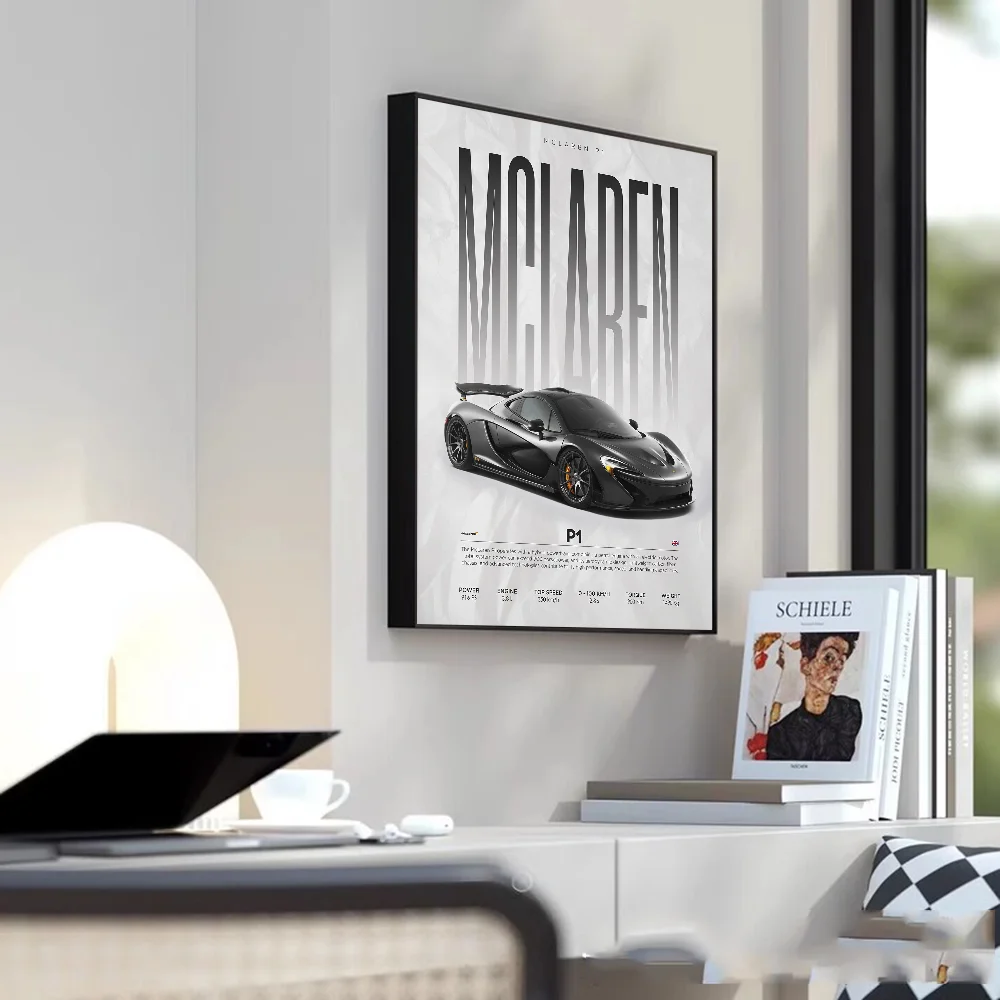 السيارات الشهيرة P1 765LT F8 SVJ 488 ملصق جدار الفن طباعة ملصق ديكور جدارية ديكور المنزل الحديث هدية عيد ميلاد غير المؤطرة