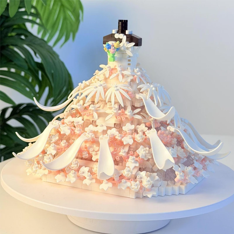 

Wedding Dress Castle Building Blocks | Assembly Decor Creative Gift