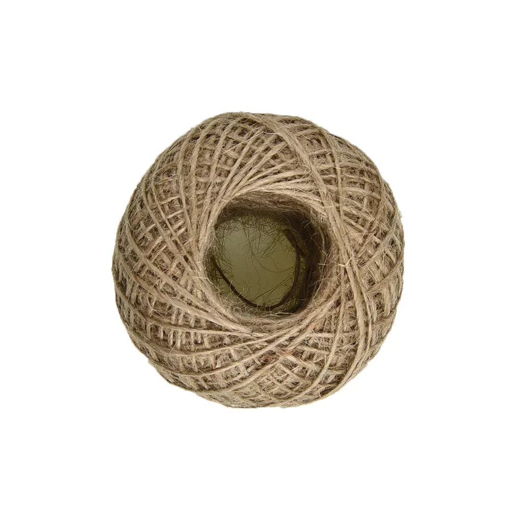 100m de Long corde de Jute fil de lin naturel corde rustique corde bricolage chaîne pour l'artisanat de jardinage regroupement emballage corde de lin