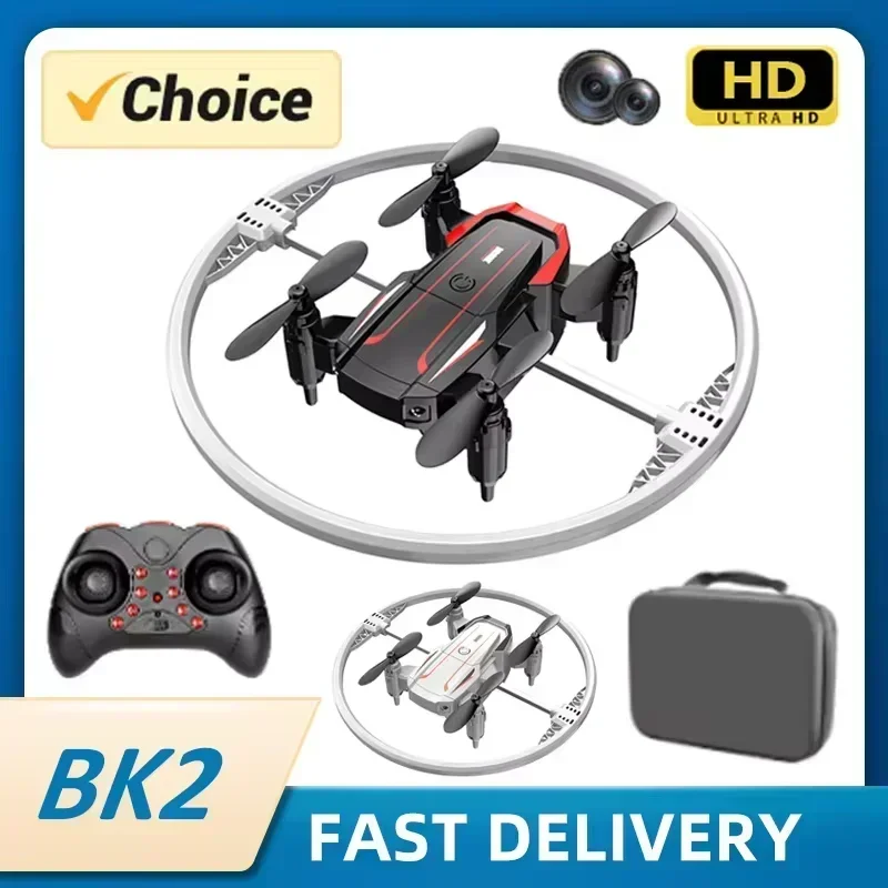 BK2 Drone Profesional Dual HD Camera Aerial Photography FPV Helicopters Drones Obstacle Avoidance Foldable RC Quadcopter Toys