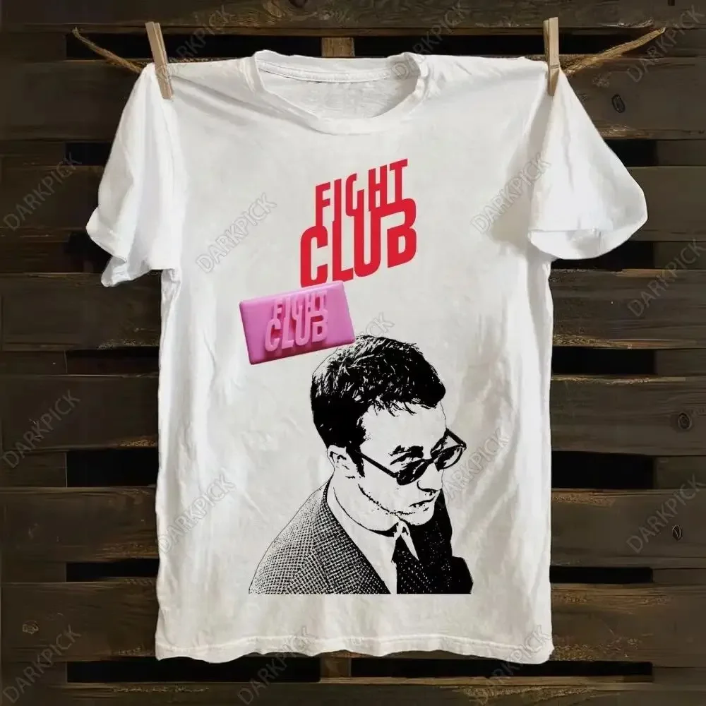Y2k Fashion Tops 1999 Fight Club Movie Grafikdruck T-Shirts Vintage O Neck Streetwear Lässige lockere T-Shirts Fans Geschenk Unisex – Detail 7