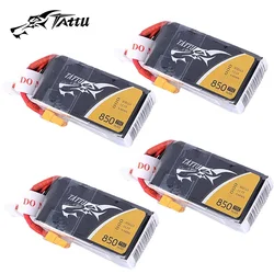 4 szt. Aktualizacyjny bateria Lipo TATTU 75C 3S/4S 850mAh 11.1/14.8V dla helikopter RC quadcoptera FPV części do dronów 3S/4S baterii