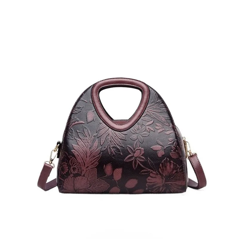 

Embossed Print Shoulder Bag Women Chinese Style Faux Leather Trend Minimalist Crossbody Bag New In Indie Design Fashion Handbag