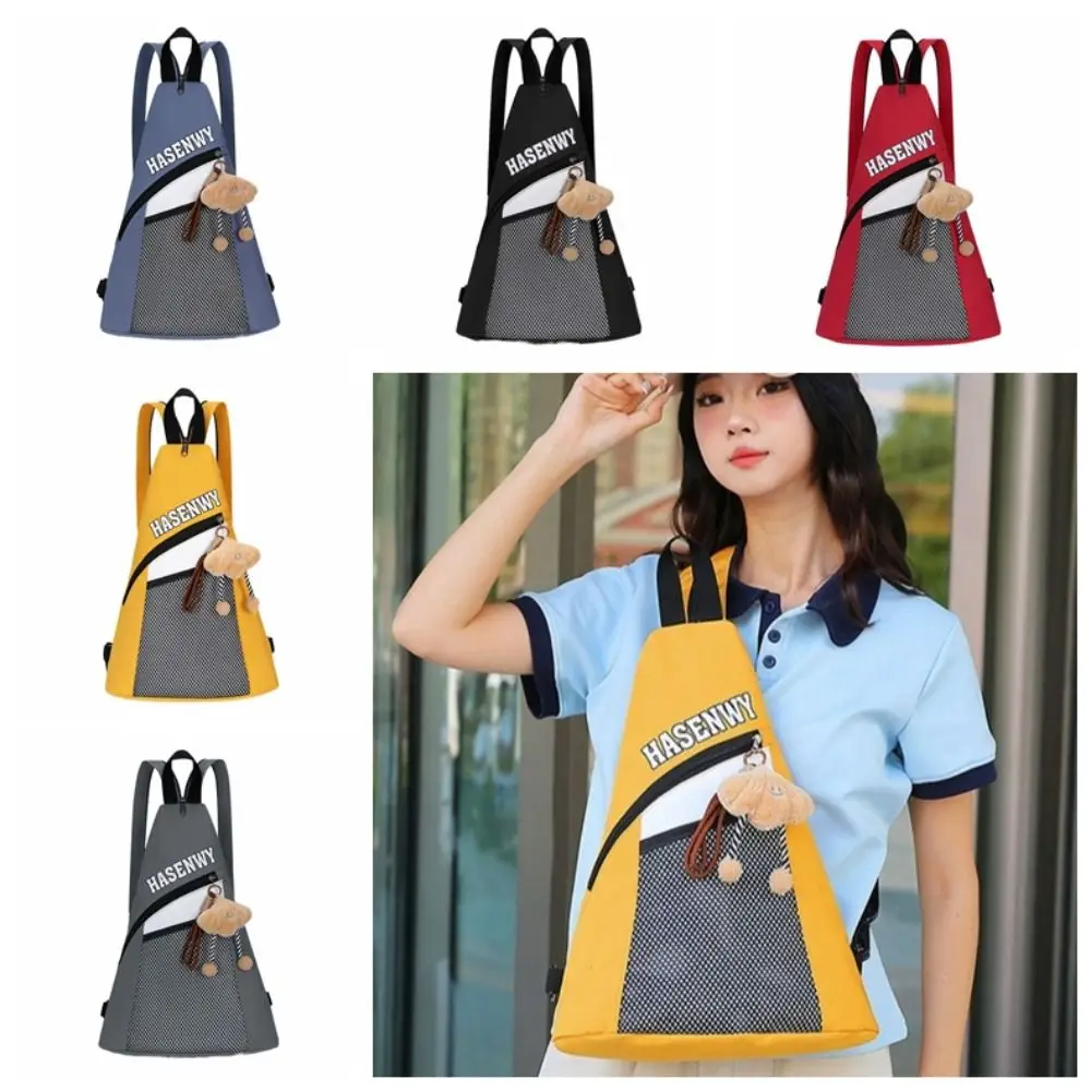 

Storage Bag Oxford Triangular Backpack Multifunctional Y2k Sling Chest Bag Shoulder Bag Large Capacity Single Daypack Work