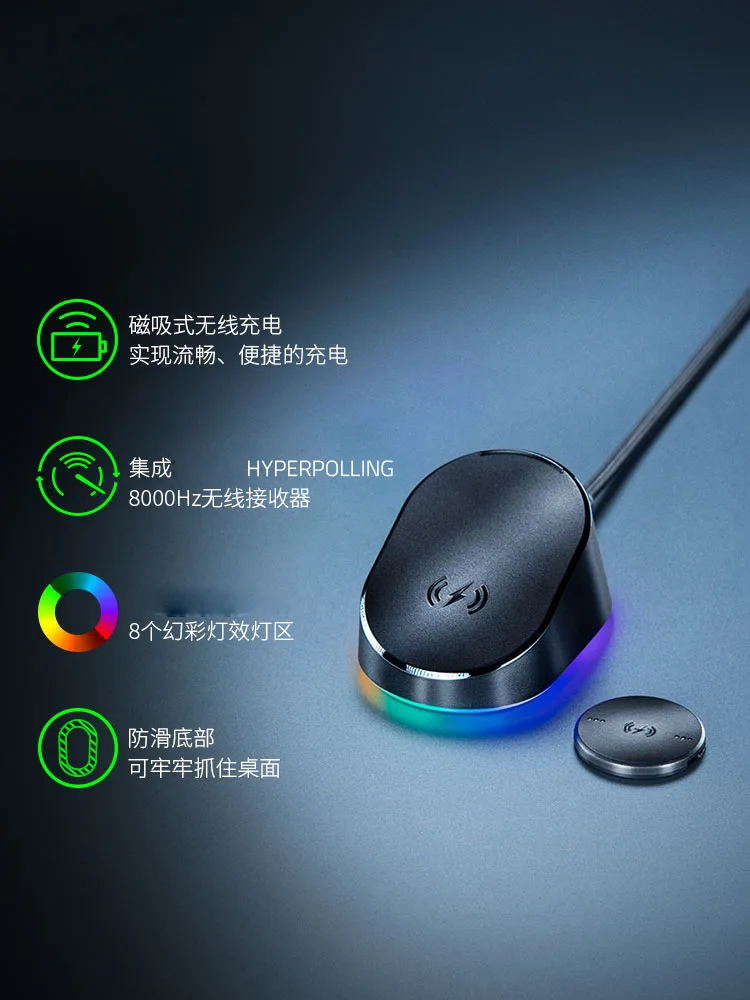 ORIGINAL Dock Pro Wireless Mouse Charging Dock With Integrated 8KHz Transceiver For Basilisk V3 Pro Cobra Pro and Naga V2 Pro