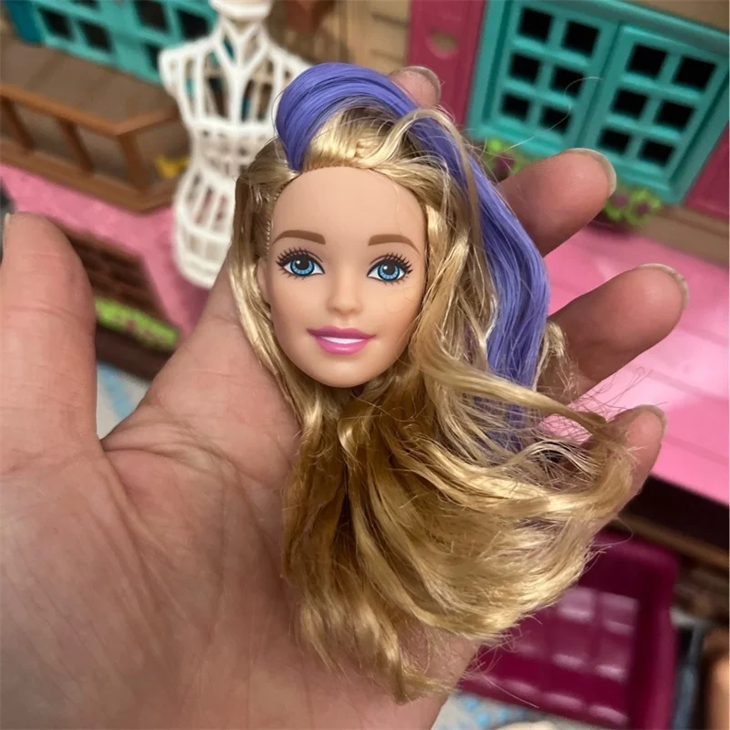 30cm Doll's Head Parts Normal Skin Colored Hair 1/6 Doll Accessories Toy for Children