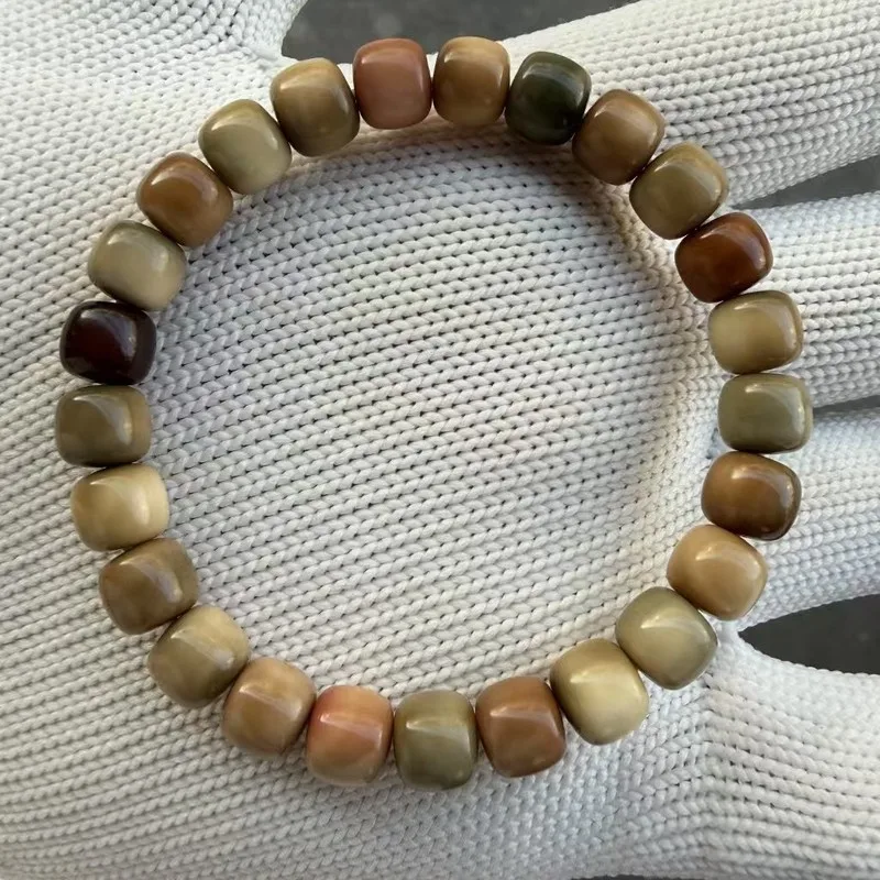 Natural Ridge Gradient Multi-Jade Bodhi Root Bracelet